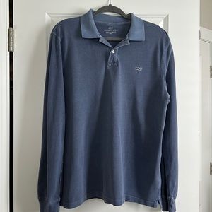 vineyard vines garment dyed long sleeve polo